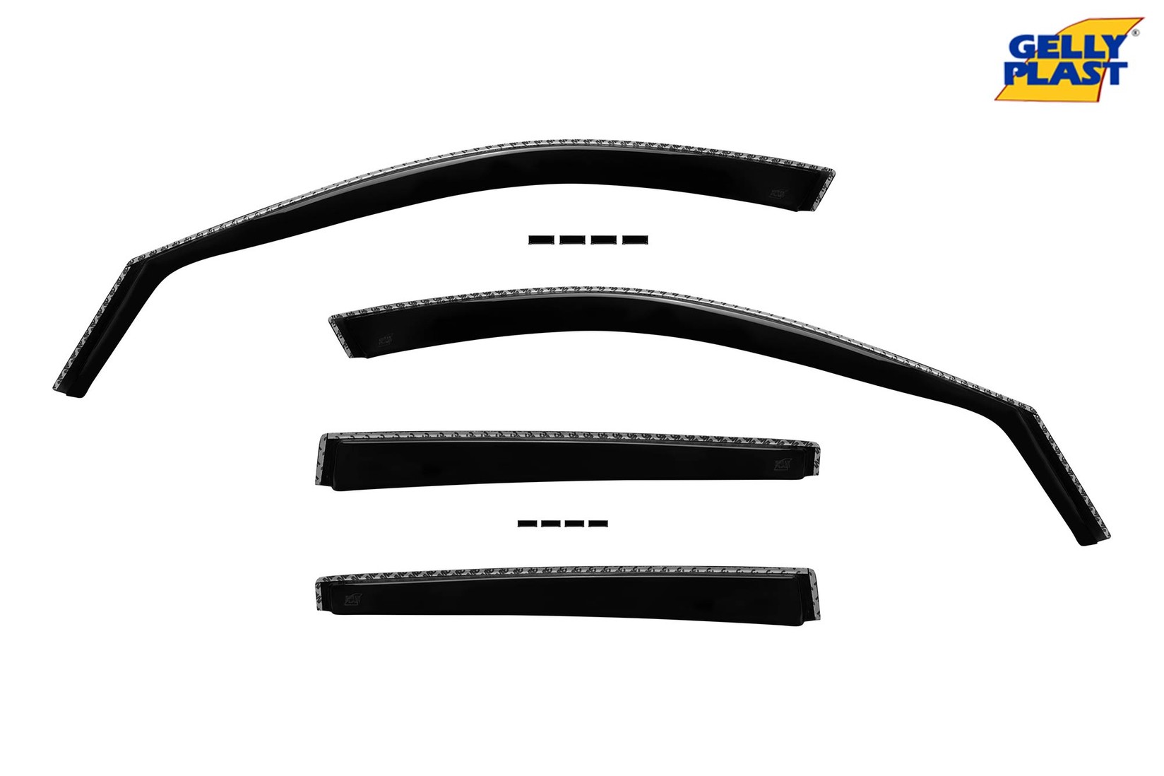 GELLYPLAST Комплет ветробрани Gelly Plast за BMW X1 F48 после 2015 , 4 бр., црни