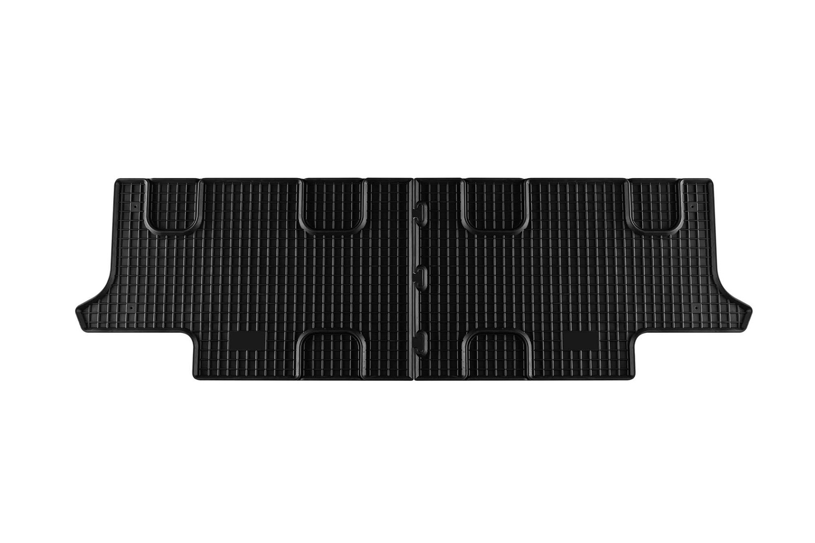 RIGUM Гумени патосници за Mercedes V класа W447 Vito по 2014 година за 3-ти ред седишта 2 дела црни