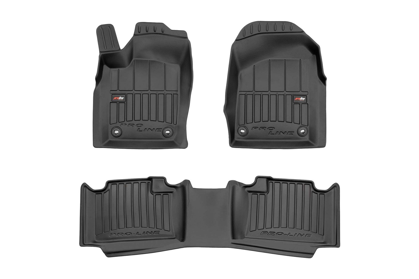 FROGUM 3D Гумени патосници за Dodge Durango 7 места по 2010 година за 1-ви и 2-ри ред седишта 3 дела црни