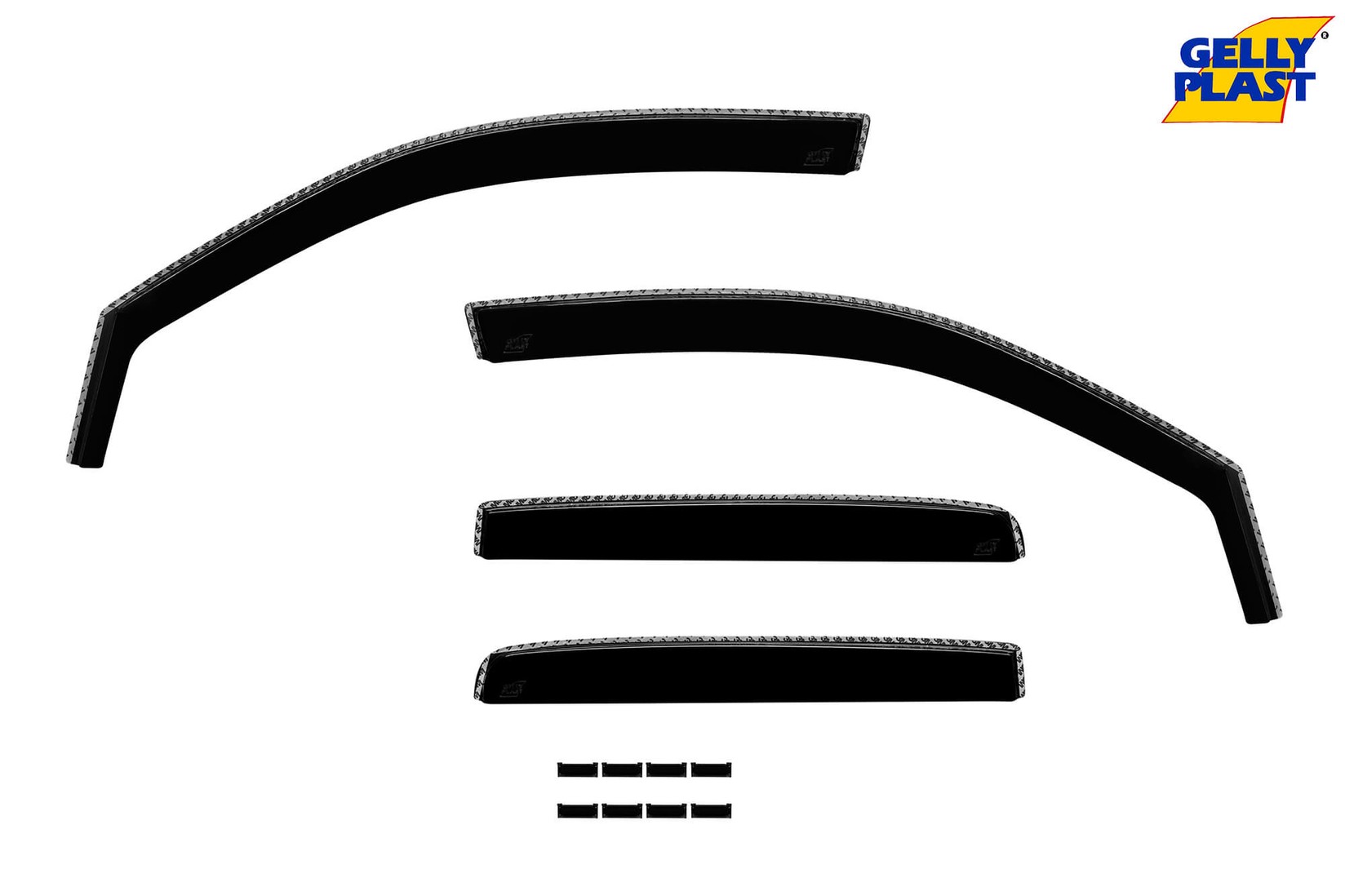 GELLYPLAST Комплет ветробрани Gelly Plast за Toyota Hilux 2004-2015 со 4 врати, црни 4 бројки