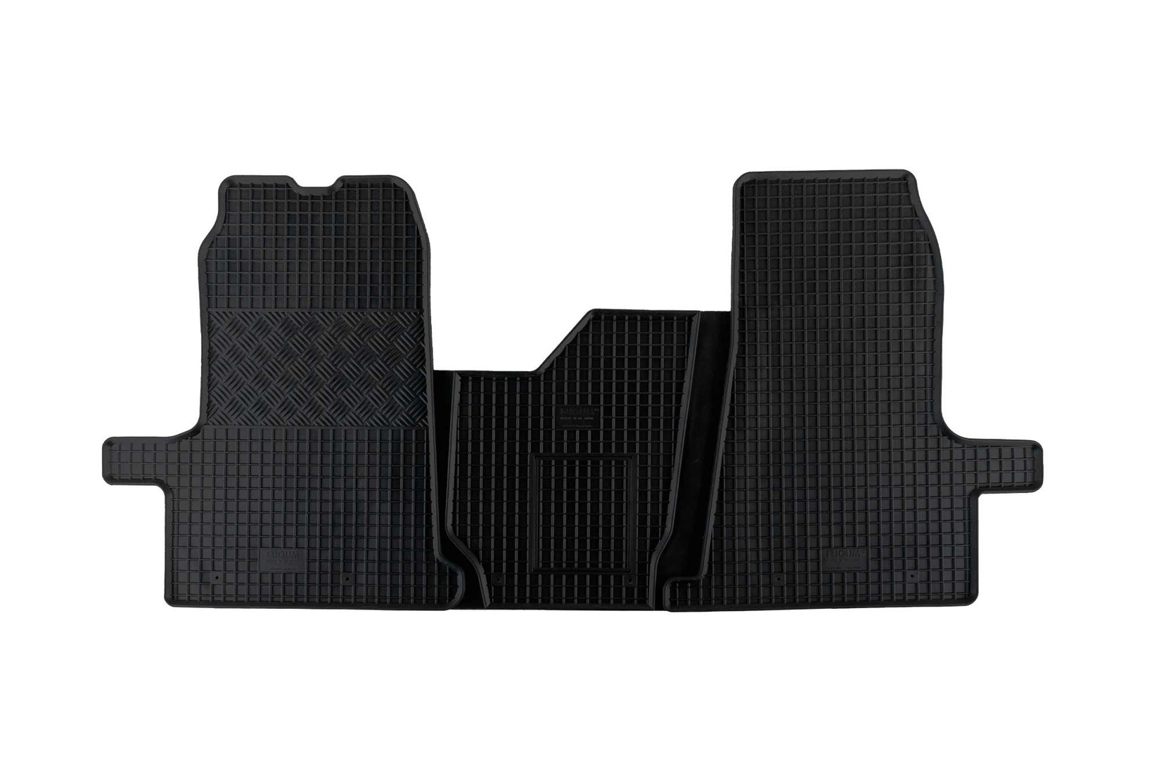 RIGUM Гумени патосници за Ford Transit по 2000 година Transit по 2006 година 3 места 3 дела црни