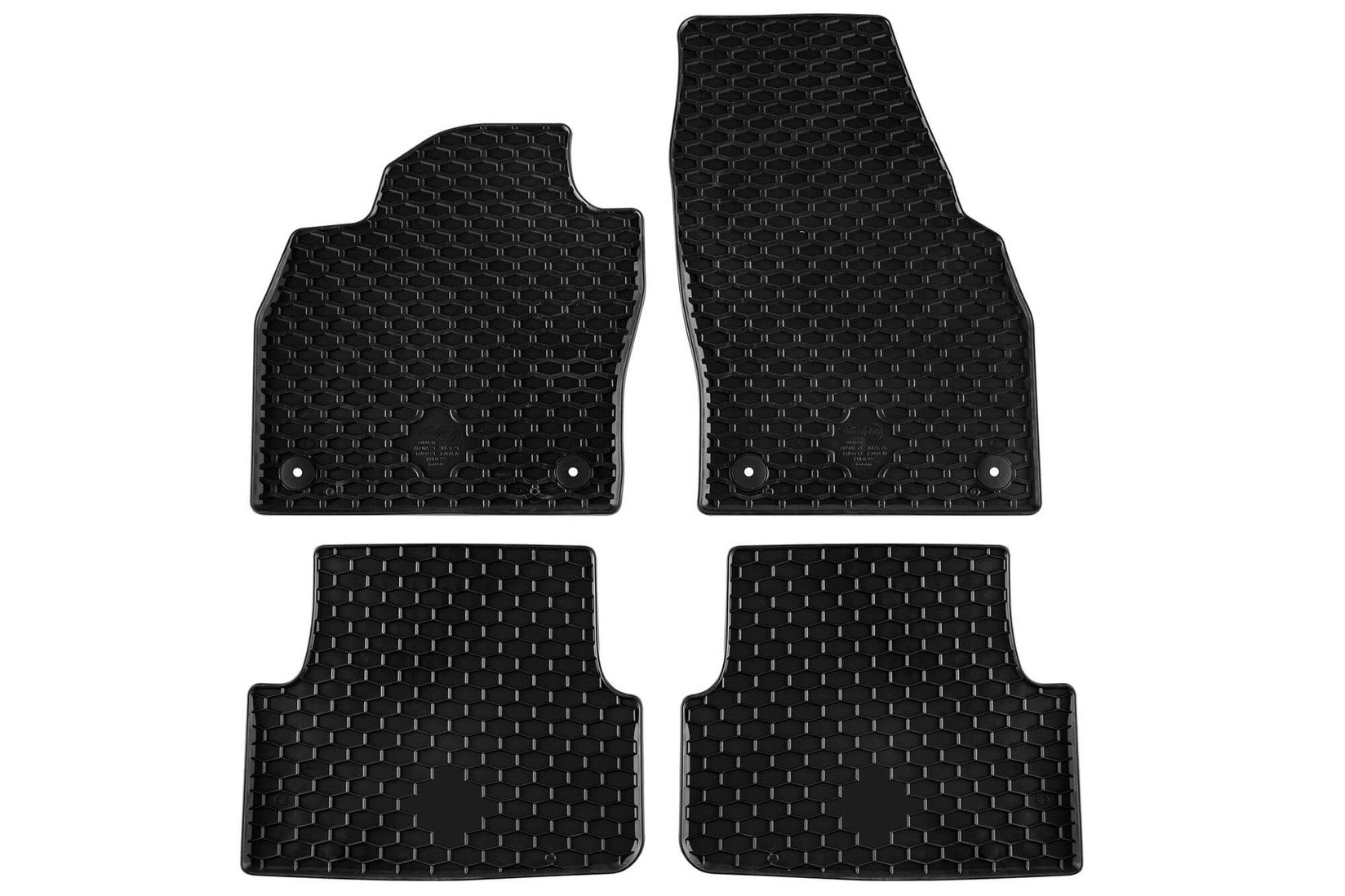 GUMARNY ZUBRI Гумени патосници за Volkswagen Polo Taigo по 2021 година 4 дела црни