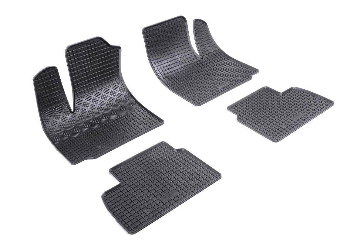 RIGUM Гумени патосници за Fiat Doblo по 2001 година 5 места 4 дела црни