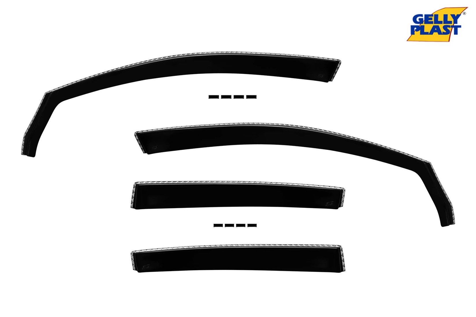 GELLYPLAST Комплет ветробрани Gelly Plast за Volkswagen Golf 6 хечбек 2008-2013, 4 бр., црни