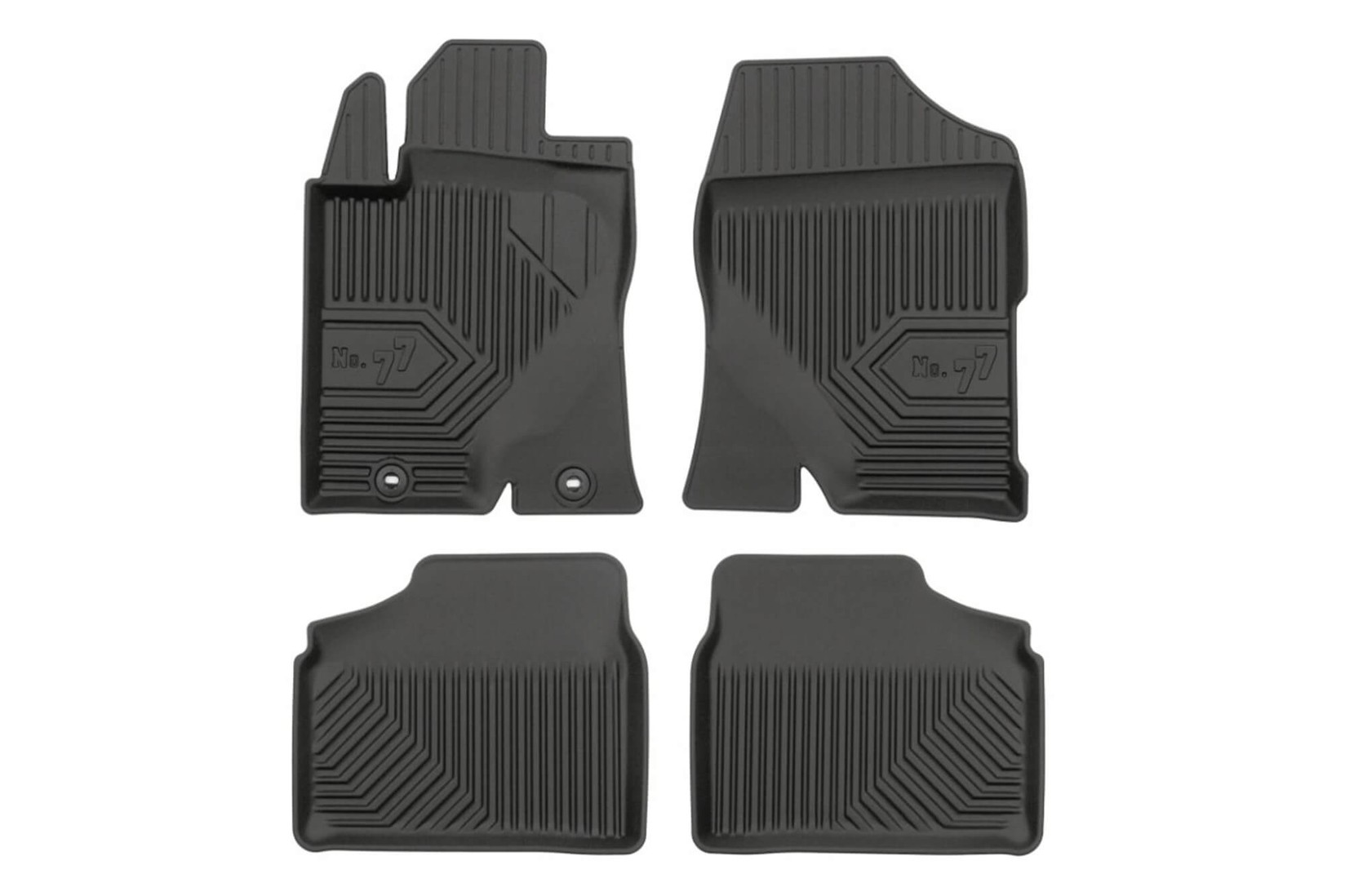 FROGUM 2.5D Гумени патосници модел 77 за Toyota Avensis 2003-2009 Corolla E140 E150 2006-2013 4 дела црни