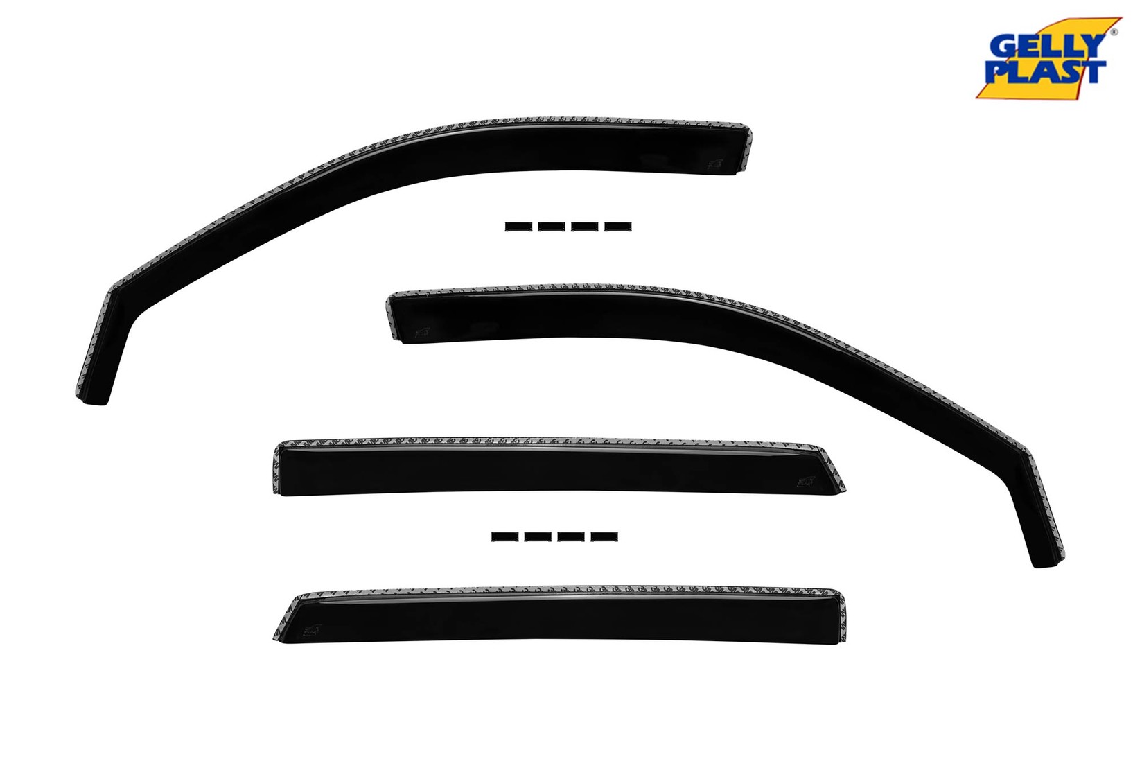 GELLYPLAST Комплет ветробрани Gelly Plast за Hyundai Tucson 2005-2010, 4 бр., црни