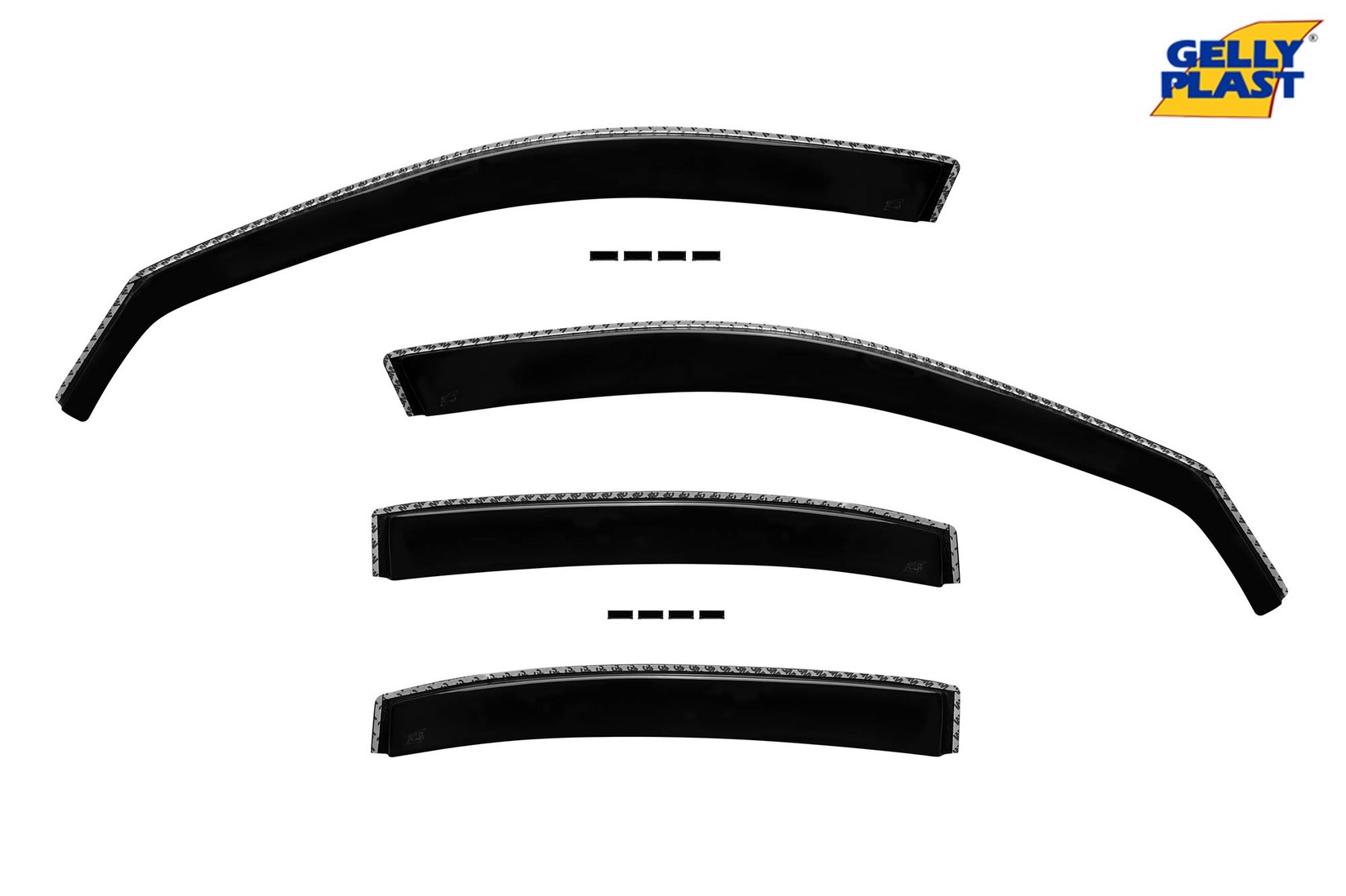 GELLYPLAST Комплет ветробрани Gelly Plast за Mercedes E класа W211 2002-2009, 4 бр., црни