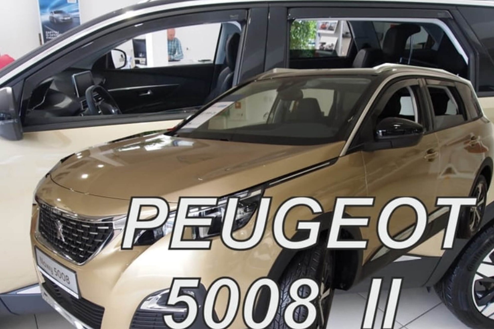 HEKO Комплет ветробрани за Peugeot 5008 по 2017 година, 5 врати, затемнети, 4 бројки