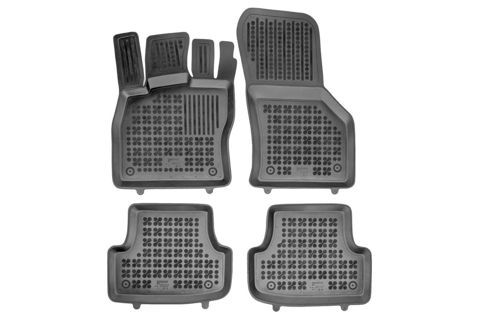 REZAW-PLAST Гумени патосници за Audi A3 хечбек седан Sportback по 2020 година 4 дела црни верзија со рачен менувач