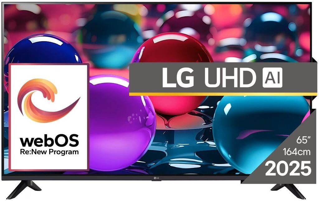 LG телевизор 65UA73003LA, 65", 4K HDR, паметен, WebOS2025, црн