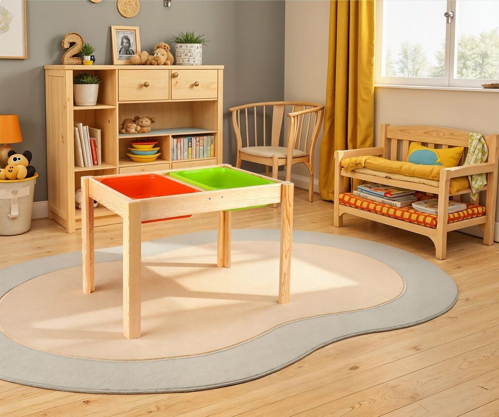 Детска маса Hanah Home BLTYZ-AKTV020, 73x54x49 см, дабова боја