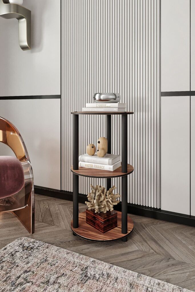 Полица за книги Hanah Home, 34x72x34 см, боја на орев