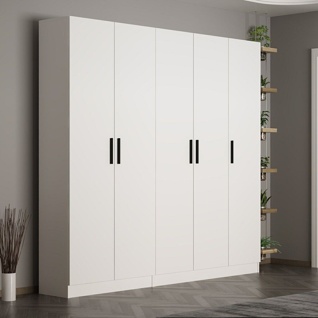 Гардеробер Hanah Home Noah-8201, 225x210x35 см, бел