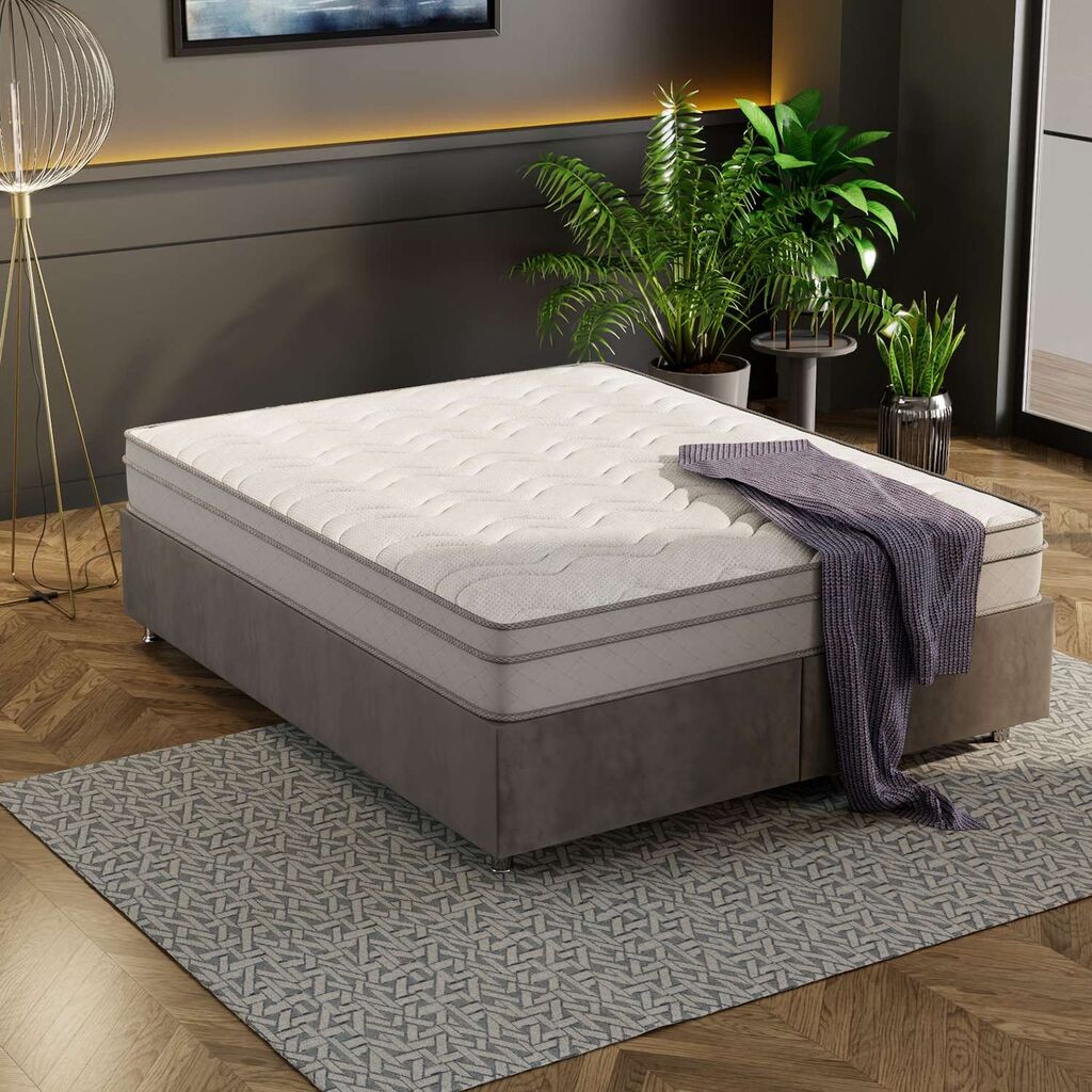 Душек Hanah Home Julya Pocket, 180x200 см, жолто-бел