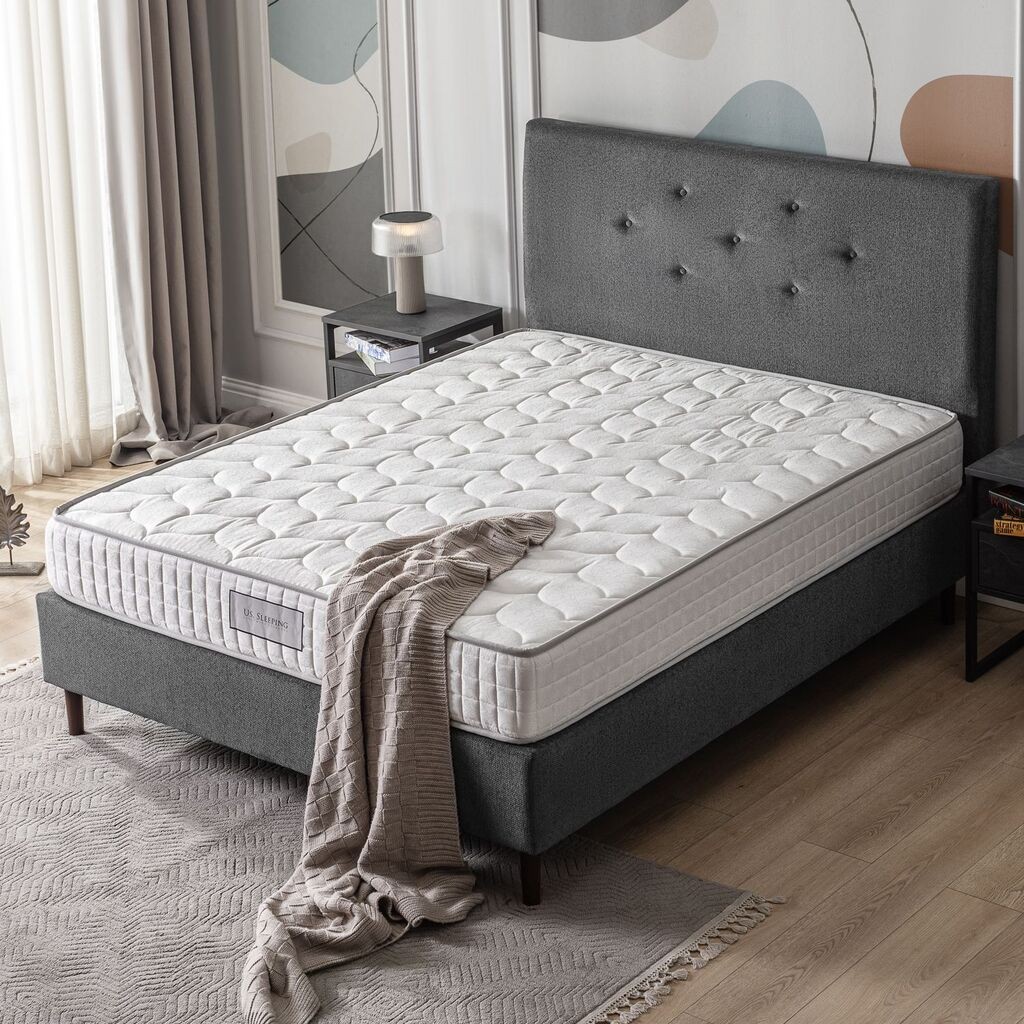 Душек Hanah Home сив, 160x200 см, бел