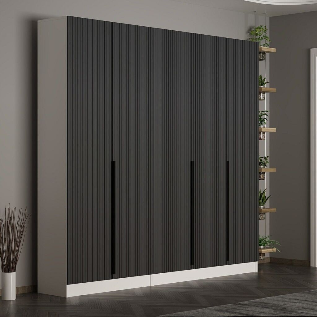 Гардеробер Hanah Home Noah-8267, 225x210x35 см, Антрацит