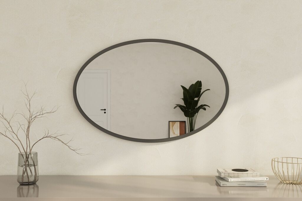 Hanah Home Mirror Beyo, темно сива боја