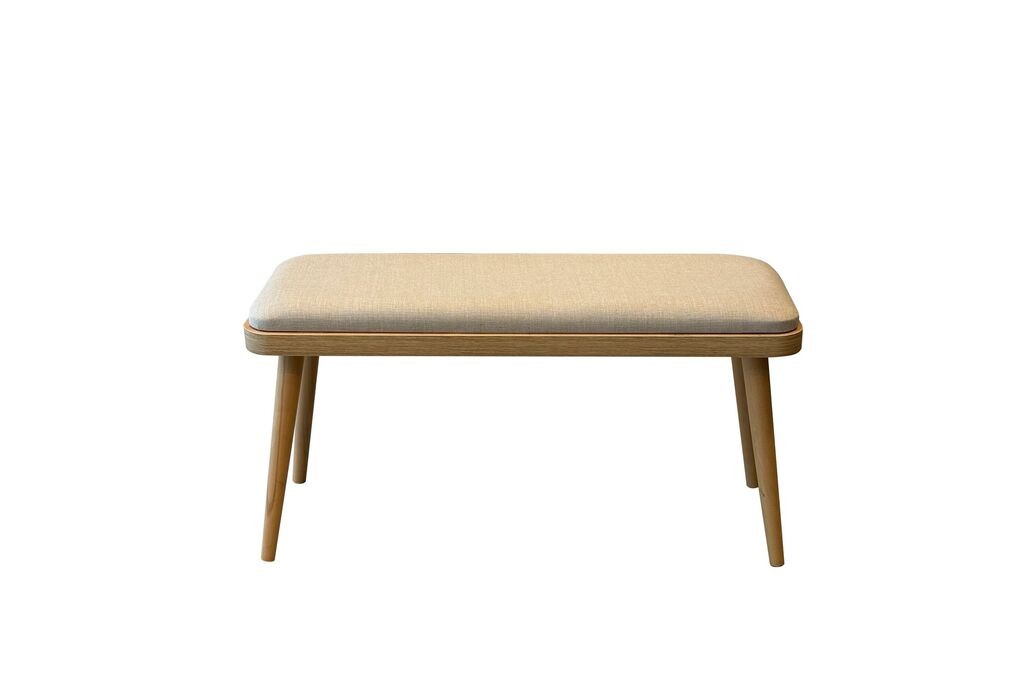 Клупа Hanah Home Vina Mini 0701, 90x46x33 см, крем боја