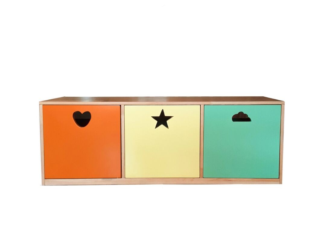 Кабинет за играчки Hanah Home, 130x46x см, шарен