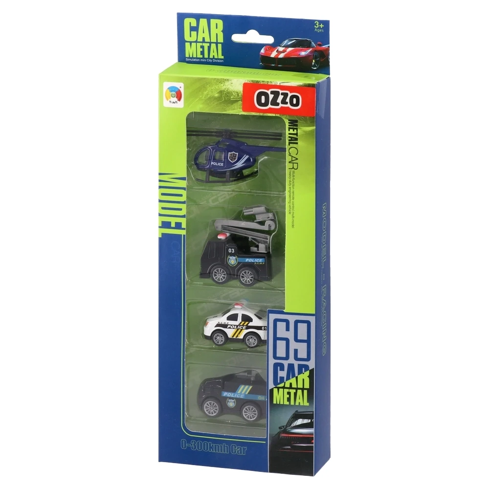 Комплет метални автомобили 009, шарени