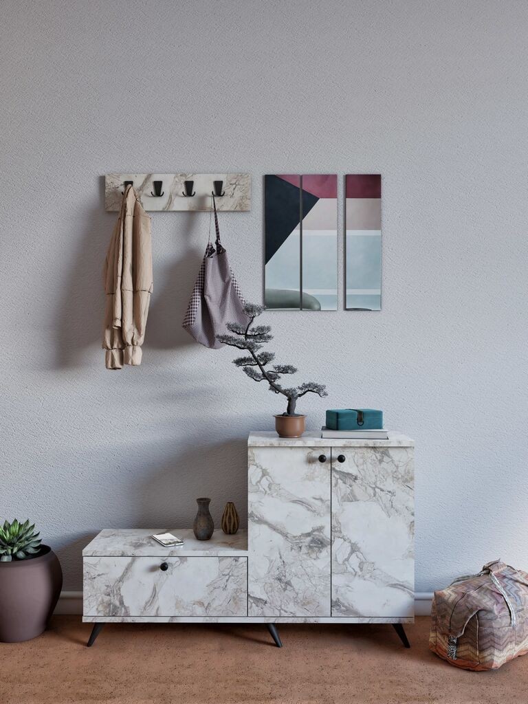 Полица за чевли Hanah Home Evva, 120x76x30 см, кремаста