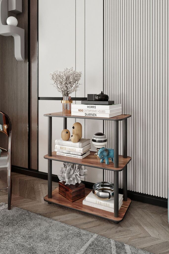 Полица за книги Hanah Home, 30x72x60 см, боја на орев