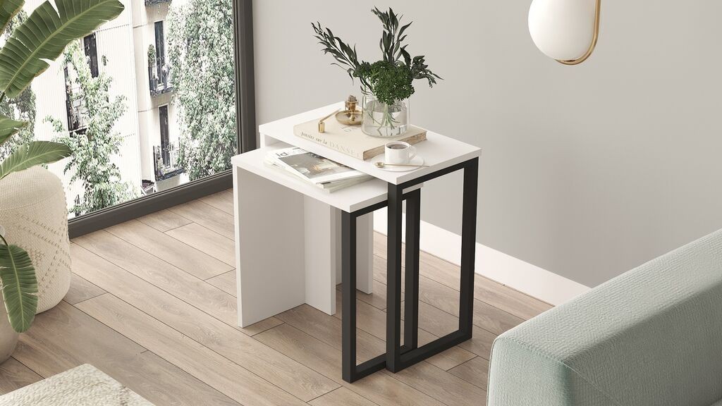 Комплет за маса Hanah Home Club On7-W, 2 парчиња, бела