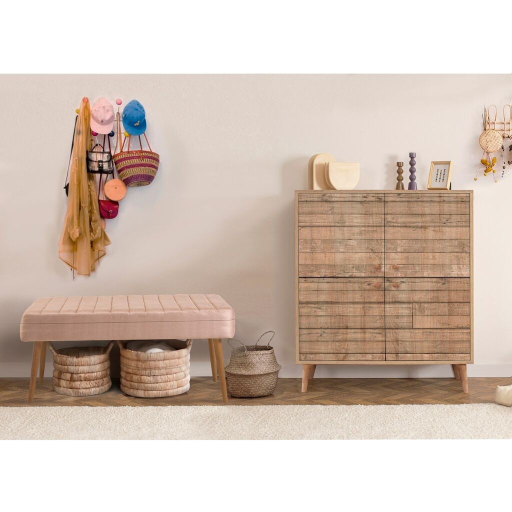 Комплет мебел за ходник Hanah Home Multilux 728 0900, валкано розова