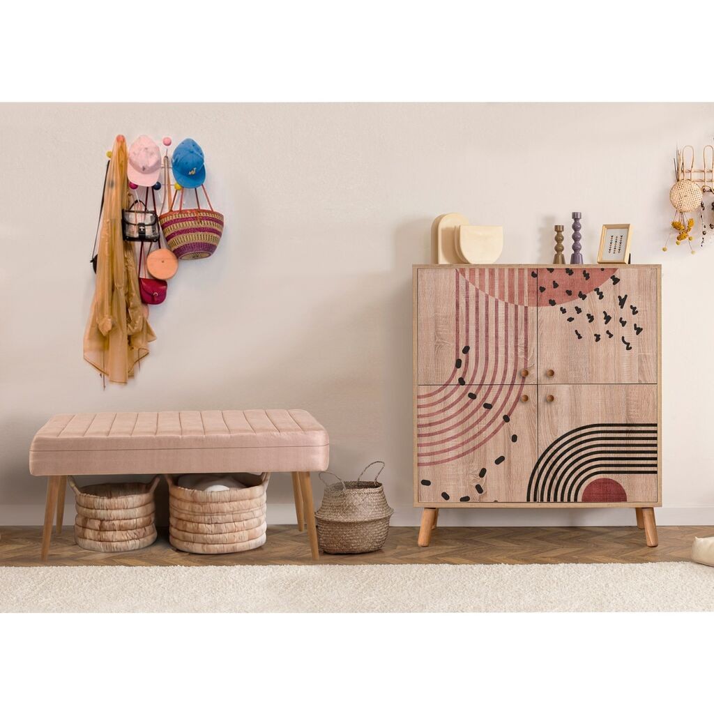 Комплет мебел за ходник Hanah Home Multilux 984 0900, валкано розова