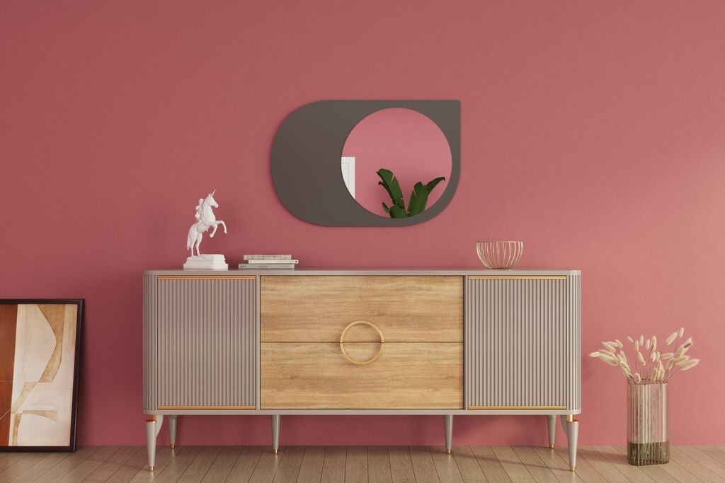 Огледало за домашно огледало „Хана", антрацит, пабл,