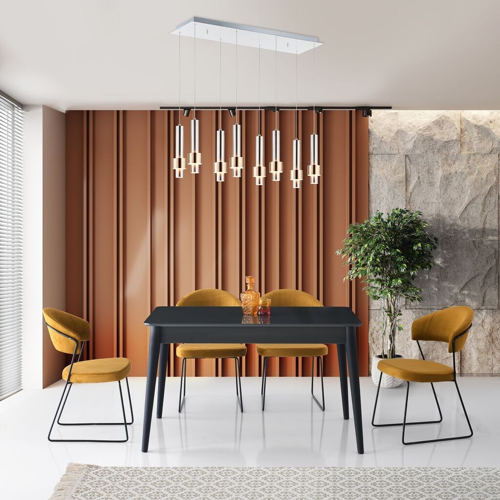 Трпезариска маса Hanah Home Lotus-1122, 130x75x80 см, сива