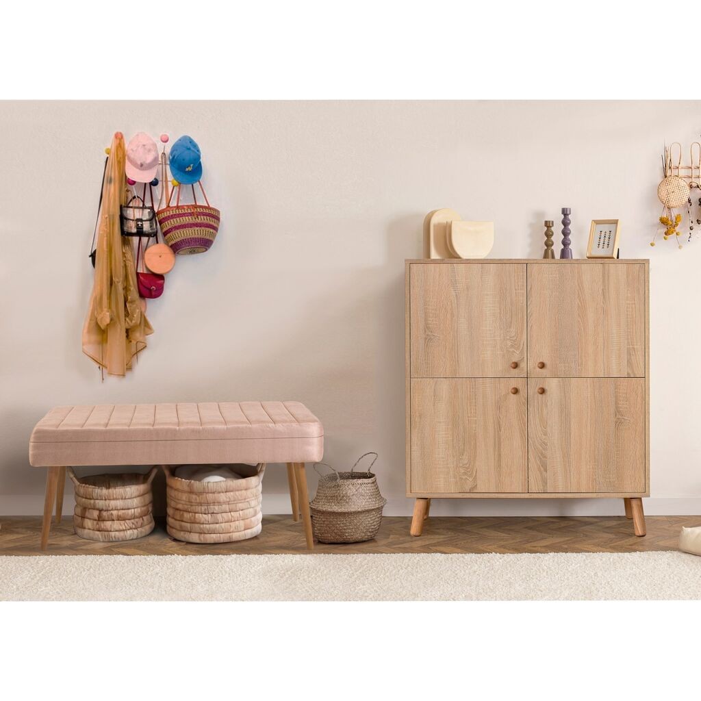 Комплет мебел за ходник Hanah Home Multilux 200 0900, валкано розова