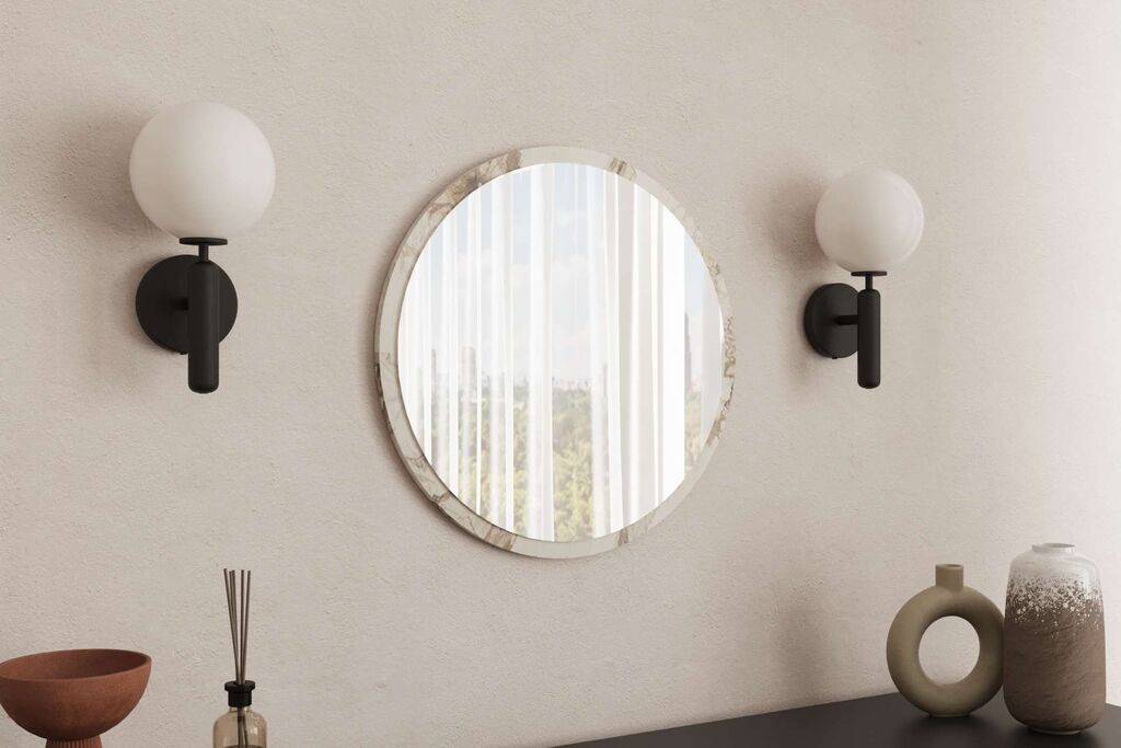 Огледало Hanah Home Ozze, валкано бело