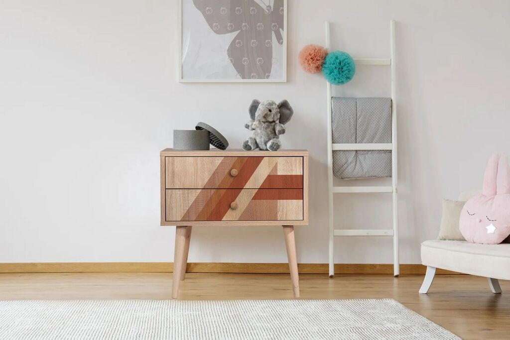 Ноќна масичка Hanah Home City Two Flow, 60x61x40 см, Бордо