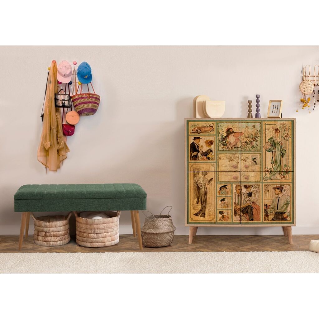 Комплет мебел за ходник Hanah Home Multilux 732 1070, зелена