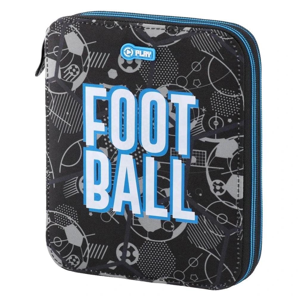 Play Несесер Neon Football, 2 прегради, сива