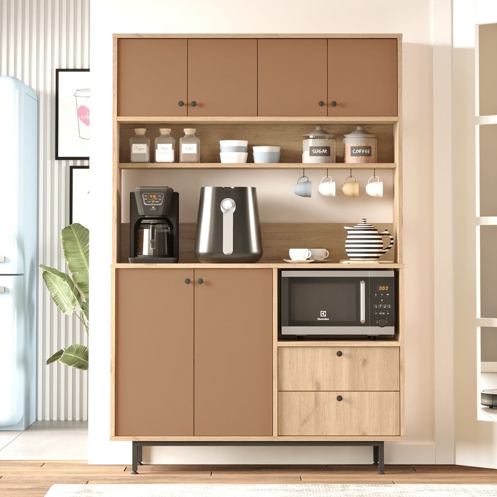 Комода Hanah Home RE5-SK, 120x180x35,5 см, кафеава