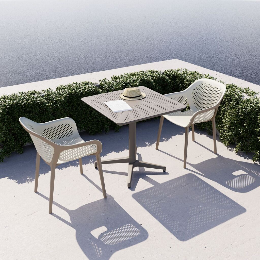 Преклопна маса Hanah Home Moon, 70x70x50 см, сива