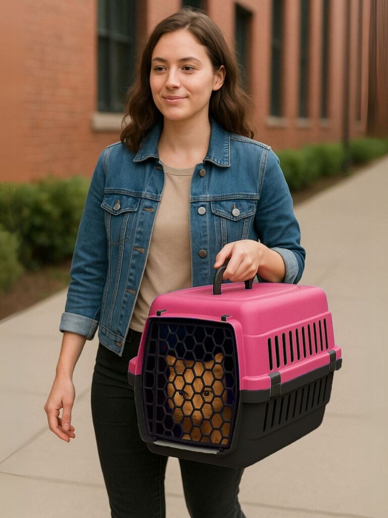 Aberto Design Transporter за мачки, 45x30x32 cm, Розова