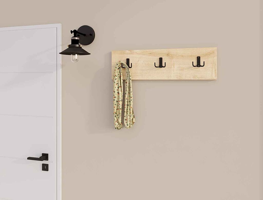 Dzидна светилка Hanah Home, 36x12x1.8 см, боја на даб