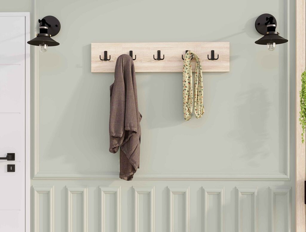 Dzидна светилка Hanah Home, 80x17x1.8 см, боја на даб