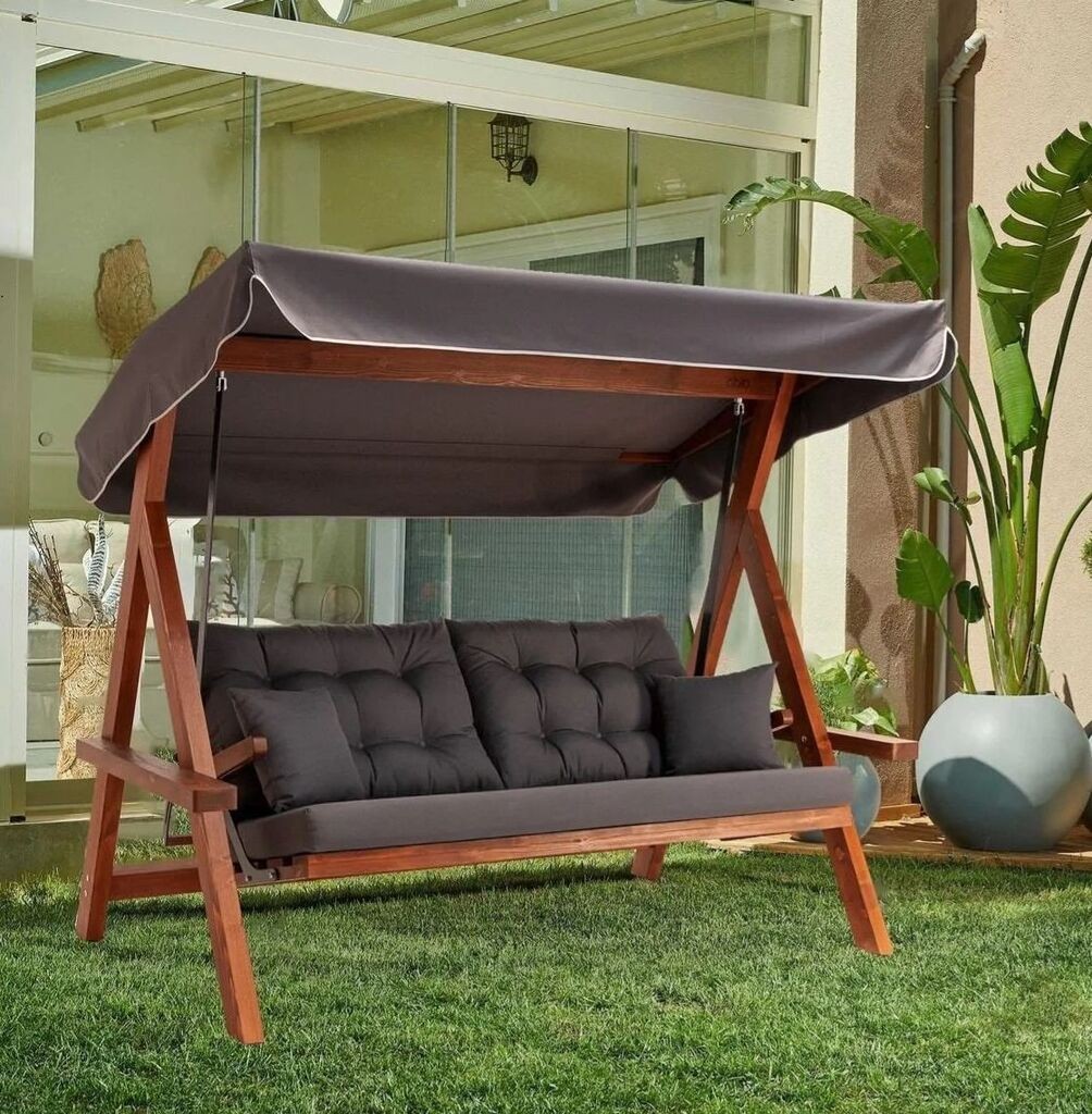 Лулашка за градина Hanah Home Lyon 2400, 215x190x135 см, антрацит