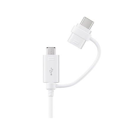 Комбиниран кабел Samsung Type C и микро USB, бел