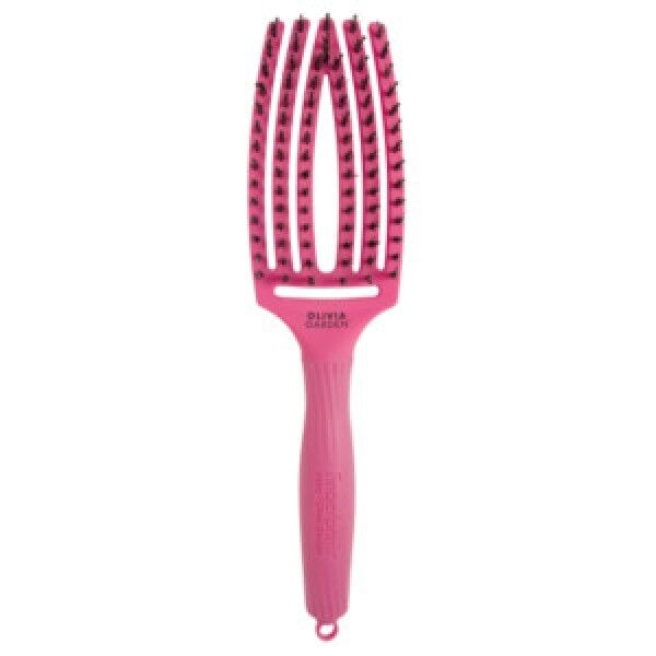 OLIVIA GARDEN Четка за коса Fingerbrush Boar & Nylon Hot Pink M