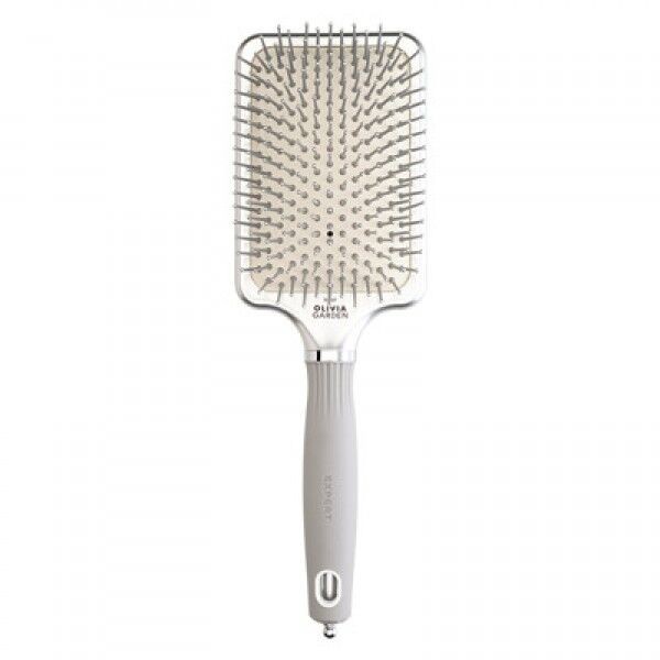 OLIVIA GARDEN Четка за коса Expert Care Rectangular Nylon Bristle Silver L