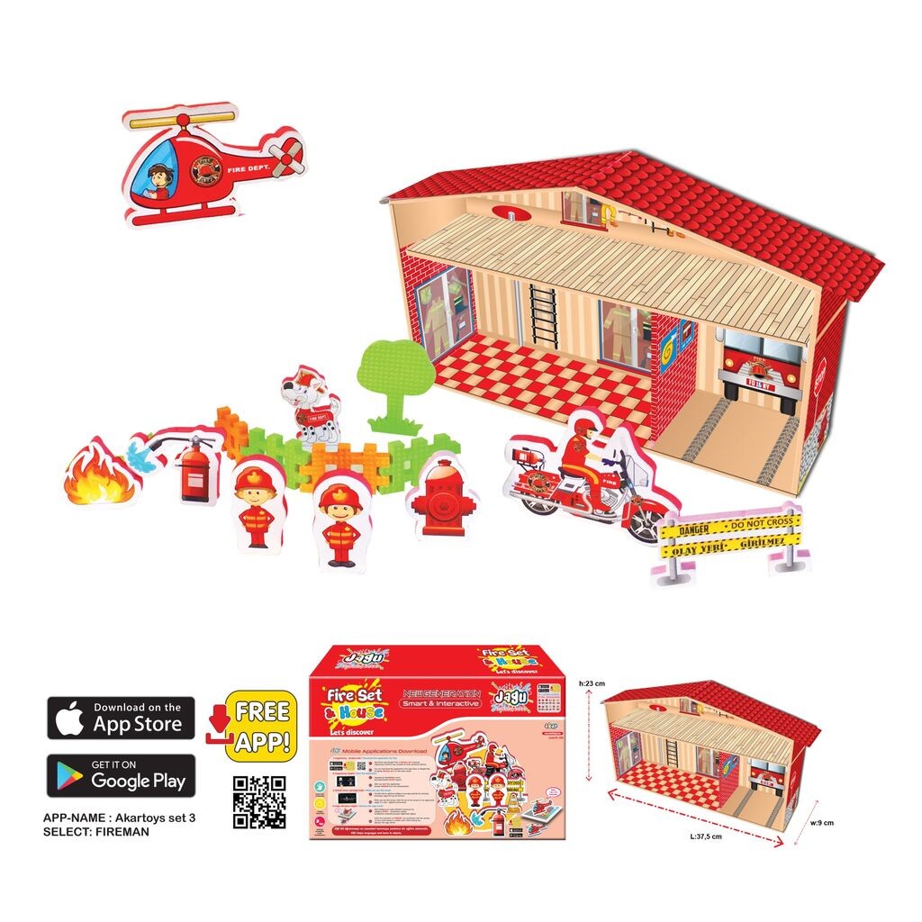Играчка Сет Пожарникари, со Аугментирана Реалност
