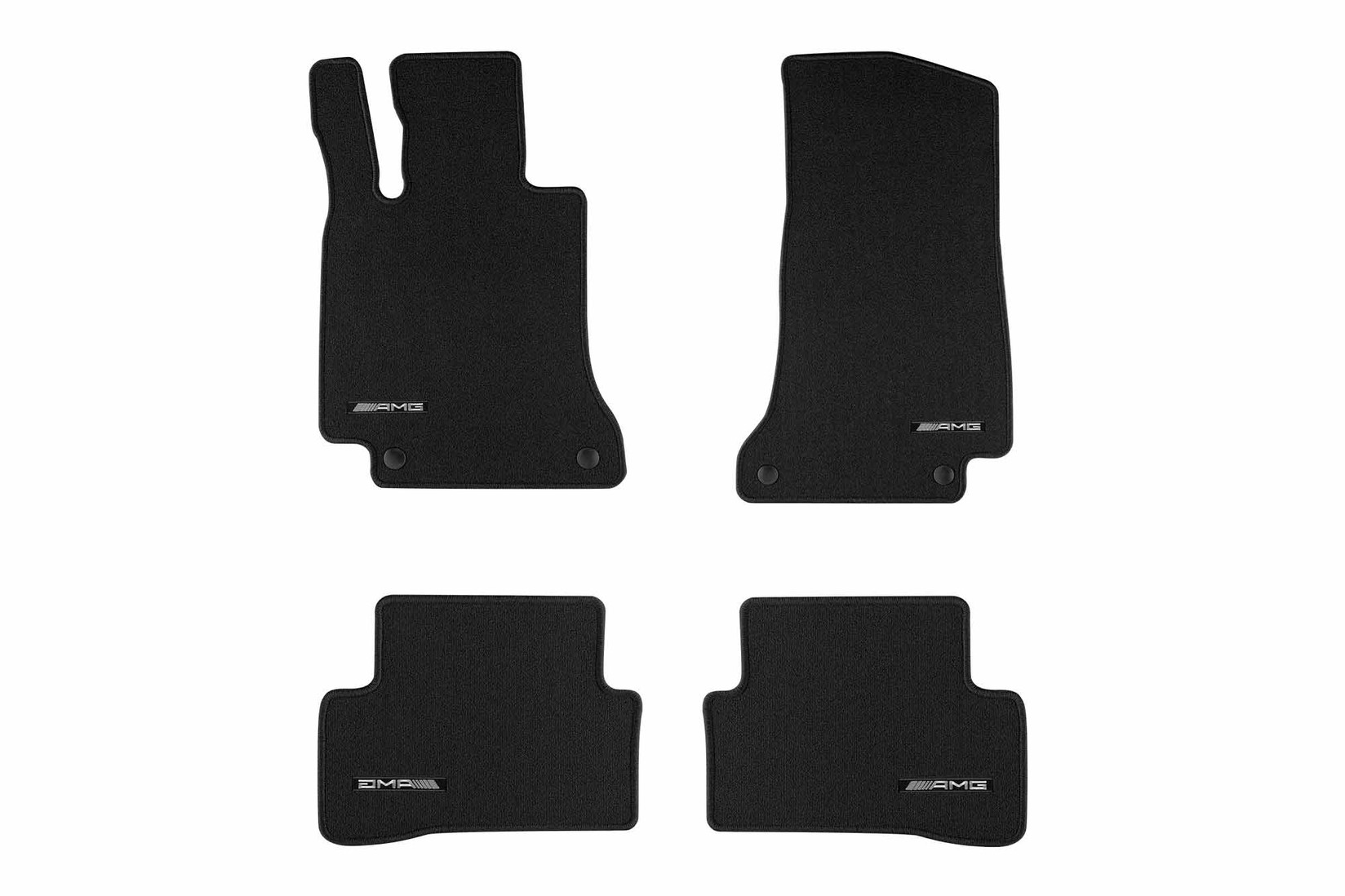 MERCEDES-BENZ Оригинални Платнени патосници за Mercedes C класа W205 2014-2021, 4 дела, црни