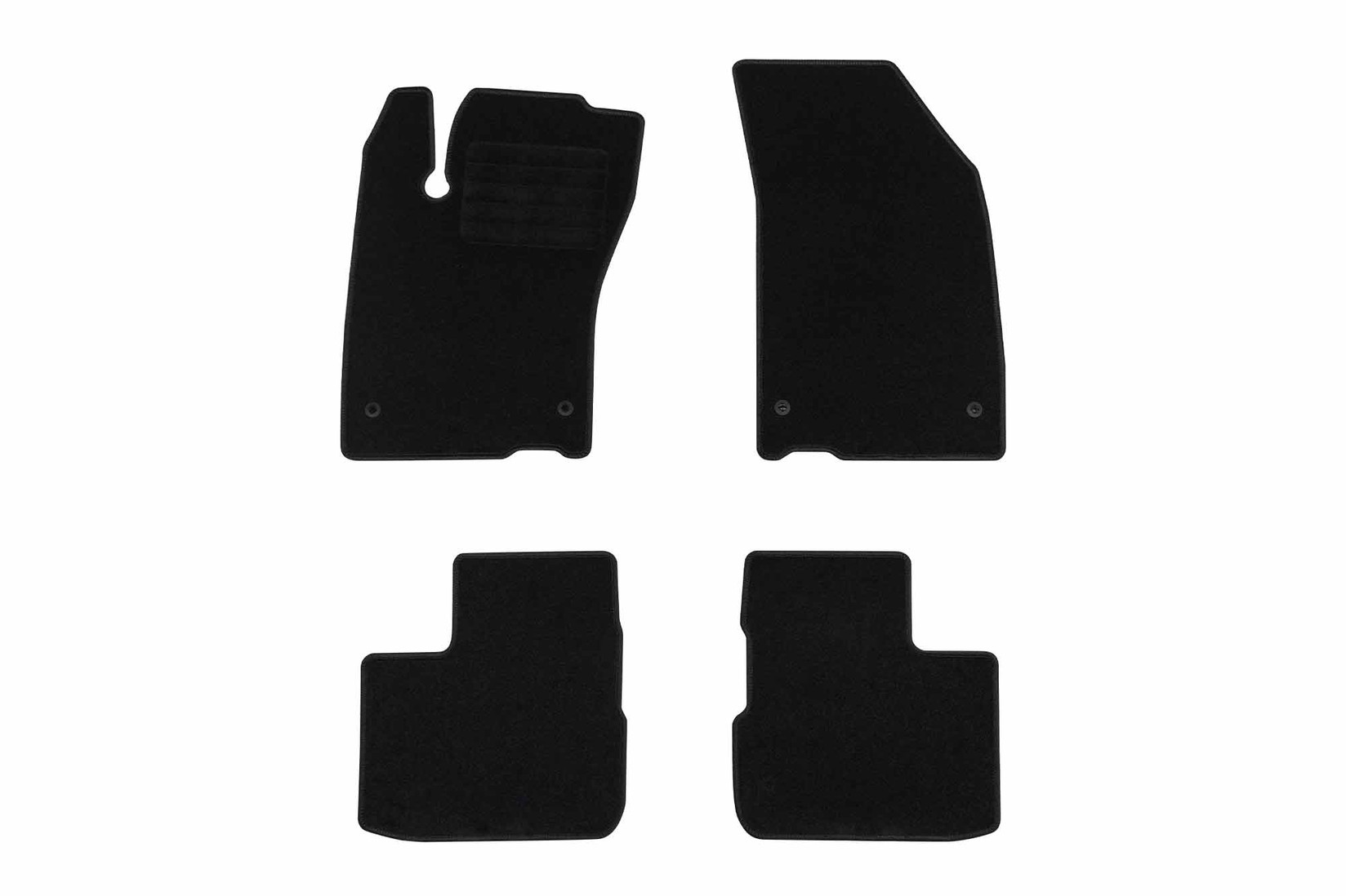 RIGUM Платнени патосници за Fiat Tipo седан по 2016 година со 4 врати, 4 дела, црни