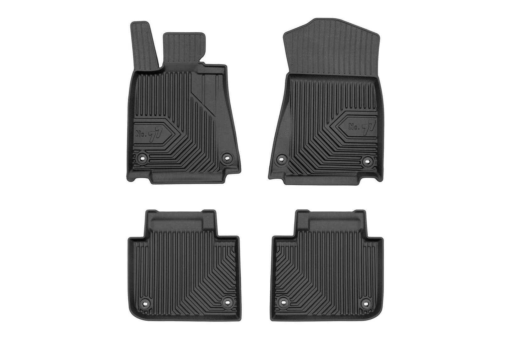 FROGUM 2.5D гумени патосници модел 77 за Lexus GS седан без 4х4 2012-2020 4 дела црни