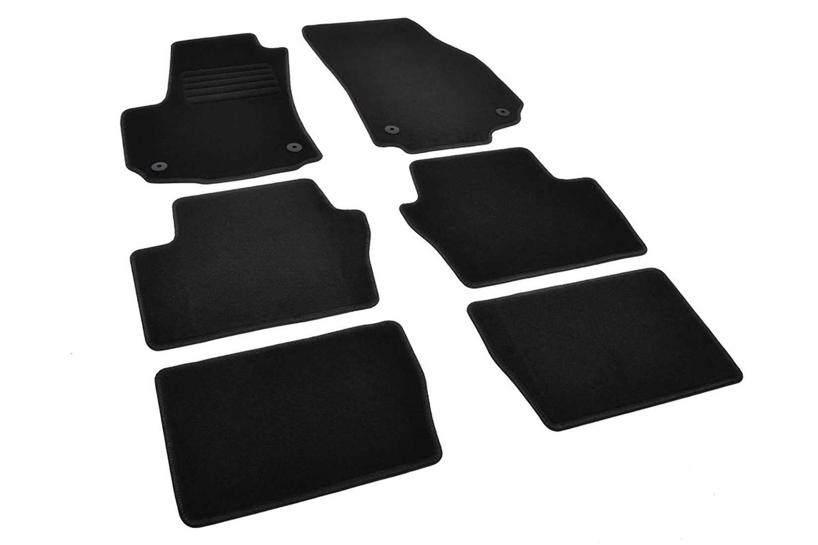 RIGUM Платнени патосници за Opel Zafira B 2005-2014 со 7 места, 6 дела, црни